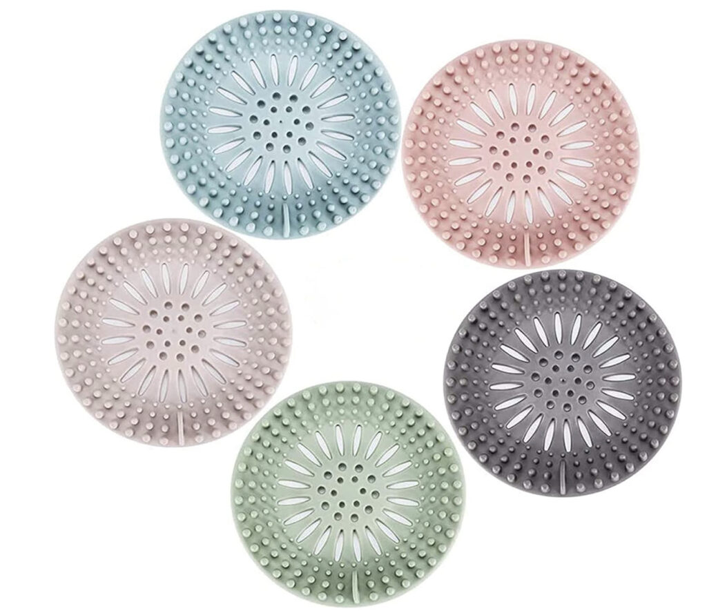 Silicone shower drain covers. 