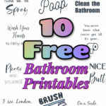 10 Free Bathroom Printable graphics.