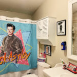 Rick astley themed bathroom.