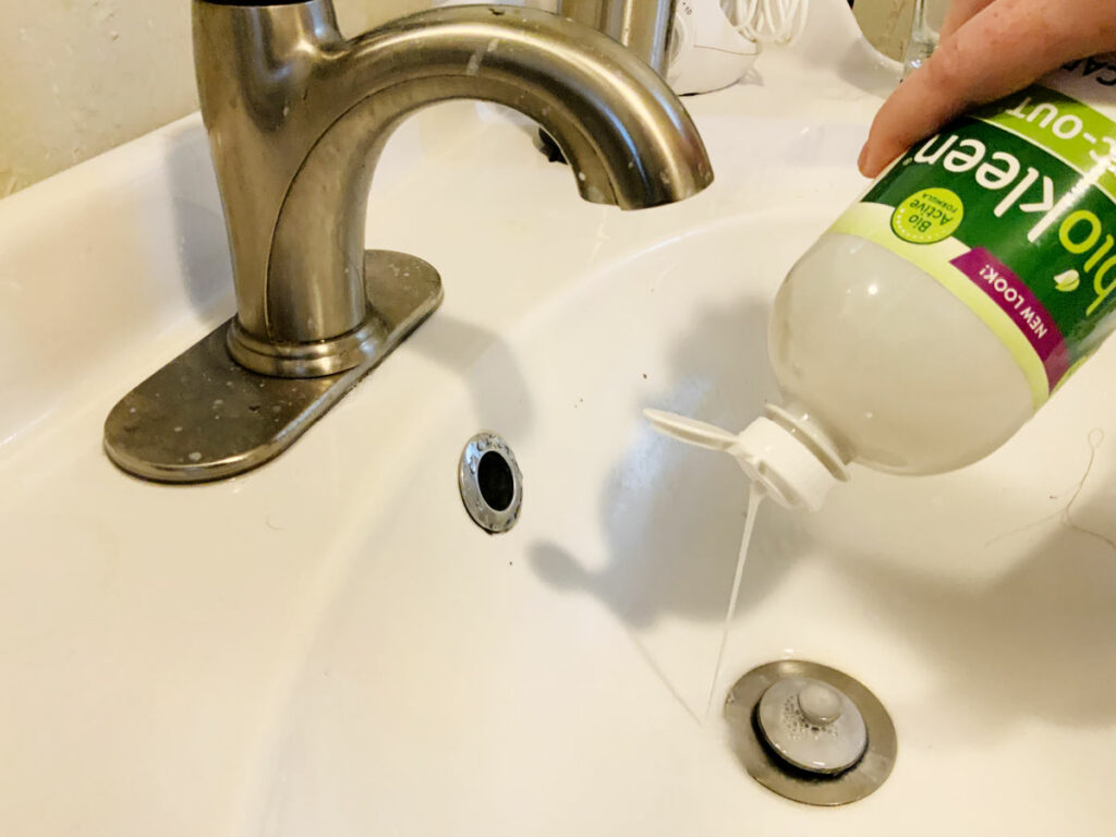How to clean your drain with Bio-Kleen Bac Out drain cleaner.